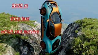 5000m DeathDefying Car Jump Can It Survive Drop Test Car BeamNG Drive [upl. by Harim]