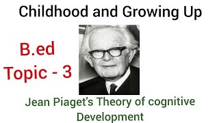 Childhood and Growing up  Topic  3 Piagets theory of cognitive development  Bed 201819 [upl. by Birkle]