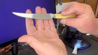 Turning A Vintage Butter 🧈 Knife Into A Fish 🐠 Filleting Knife tormek BESS fishing [upl. by Hewart]