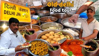 Delhis चावड़ी बाजार Street food tour  Old delhi food walk [upl. by Nagyam226]