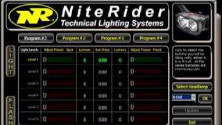 NiteRider Pro Series LED  Software Demo [upl. by Aminta]