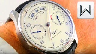 IWC Portugieser Annual Calendar IW503501 IWC Portuguese Luxury Watch Review [upl. by Innoc]