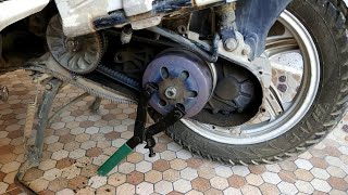 Scooty Drive Belt change at home Full process [upl. by Pitt133]