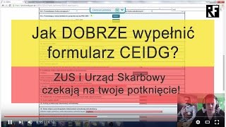 Rejestracja działalności gospodarczej CEIDG INSTRUKCJA [upl. by Shellans771]