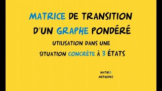 Utilisation dune chaîne de Markov à 3 états [upl. by Jeni]