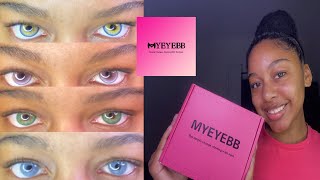 MYEYEBB Contact Lenses Review  4 Colored Contact Lenses [upl. by Naimad673]