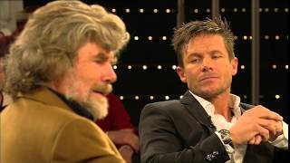 Felix Baumgartner und Reinhold Messner bei Markus Lanz im ZDF 17 Oktober 2013 [upl. by Aicirtam]