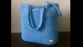 Crochet Tote Bag  Beginner Friendly [upl. by Dnartreb]