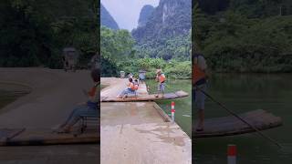 this bamboo boat can swim on road shortsvideo [upl. by Yaron642]