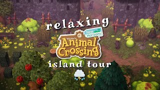 Sleepy Rainy Island Tour 😴 Animal Crossing ASMR NO TALKING [upl. by Yngad]