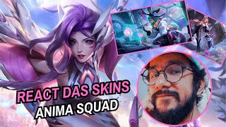 REACT SKINS ANIMA SQUAD PARTE 1  SERAPHINE AURORA MISS FORTUNE E MAIS  LEAGUE OF LEGENDS [upl. by Oir461]