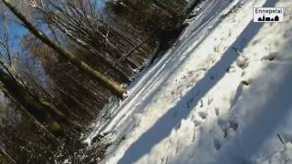 Heftiger Fahrradsturz bei Winter Kälte Schnee und Eis Ennepetal 1912017 [upl. by Sidman]