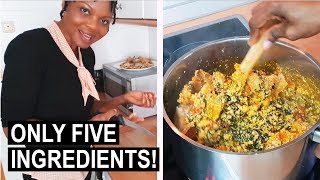 Cook with Me 5Ingredient Nigerian Egusi Soup  Flo Chinyere [upl. by Millie485]