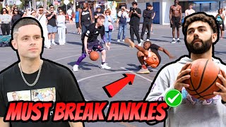 The Professor amp DFriga 2v2 vs HOSTILE Hoopers Venice Beach [upl. by Aihsenek514]