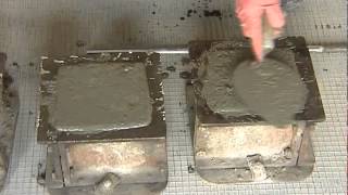 TEST FOR COMPRESSIVE STRENGTH OF CONCRETE CUBE CASTING [upl. by Geis]