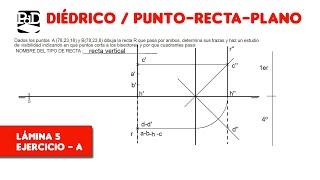 Pag 05A  Punto Recta Plano  Ejercicios de Sistema Diédrico SDOPRPL6 [upl. by Enidanreb]