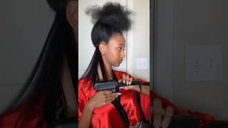 VIRAL HAIR STRAIGHTENER REVIEW😍 getreadywitme grwm silkpress naturalhair hairmaintenance [upl. by Terrye]