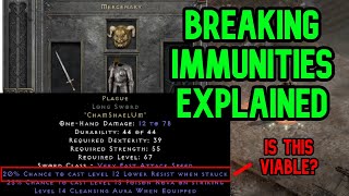 Diablo 2 Patch 24 New Runeword Plague A budget Infinity  Breaking Immunities Explained [upl. by Ardnuhs]