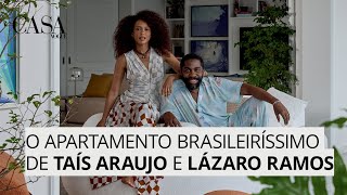 Taís Araujo e Lázaro Ramos abrem apartamento cheio de brasilidade  CASA VOGUE [upl. by Ayatnahs]