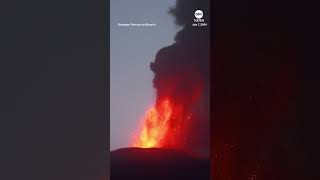 Mount Etna shoots lava into the sky [upl. by Adelle]