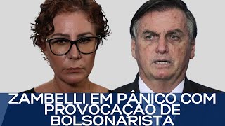 ZAMBELLI EM PÂNICO COM PROVOCAÇÃO DE BOLSONARISTA [upl. by Nerreg]