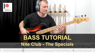 Nite Klub  The Specials  Bass Tutorial Sheet  TABs [upl. by Pedrotti813]