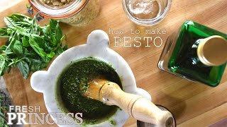 How to Make Authentic Italian Pesto  Fresh P [upl. by Hillinck]