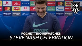 Mauricio Pochettino Watches Steve Nash Celebration After Tottenham Defeat Ajax [upl. by Leeanne260]