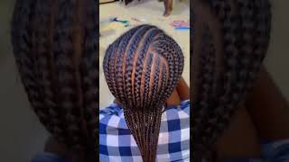 Natural hair neatly done please subscribe short braidedhairstyles [upl. by Smada365]