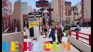 Benidorm Info Walk☀️🇪🇸Hotels Flash PelicanosOcas Silver Dollar Piccadilly amp Indoor Market🍻🏨🇬🇧 [upl. by Eynahpets]