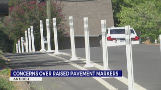 Concerns over raised pavement markers in Antioch [upl. by Nosydam]