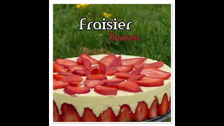 Fraisier au Thermomix à la creme diplomate possible sans gluten ni lait [upl. by Ynaffi208]