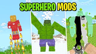 Top 6 Superhero Mods for Minecraft BedrockPocket Edition 🔥🔥 [upl. by Herrick]