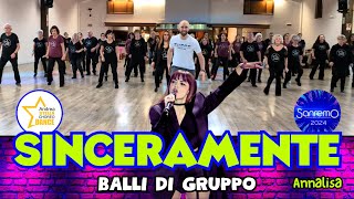 BALLI DI GRUPPO  SINCERAMENTE CON TUTORIAL ANNALISA  SANREMO 2024 ANDREA STELLA ballidigruppo [upl. by Thisbee]