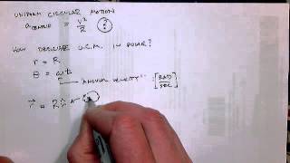 deriving uniform circular motion in polar coordinates [upl. by Woodford]