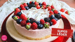 GÂTEAU MOUSSE DE FRAISE  FACILE ET LÉGER [upl. by Critta753]