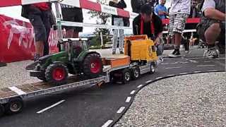 VOLVO SCANIA TAMIYA BELL DUMPER HEAVY TRANSPORT GUNZENWIL [upl. by Ycnahc]