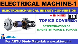 Determination of Magnetic Force amp Torque  Electromechanical Energy Conversion Electrical Machine 1 [upl. by Nawak]