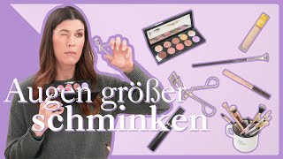 Augen größer schminken  Super einfach und schnell [upl. by Ibbison414]