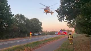 Start ratunkowego helikoptera LPR po wypadku w Lipniku [upl. by Sashenka]