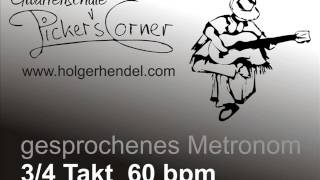 gesprochenes Metronom 34Takt  60 bpm  ca 10 Min [upl. by Esele]