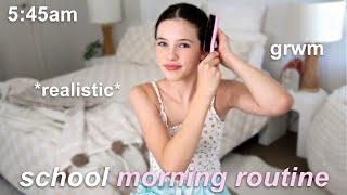 grwm SCHOOL MORNING ROUTINE 🕔 My First Day of High School [upl. by Mazel]