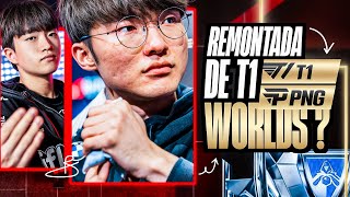 T1🏆LA REMONTADA DE T1 AUX WORLDS 2 DEFAITE  ÉLIMINÉ  T1 vs PNG [upl. by Nnayllek]