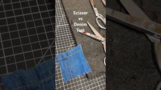 Scissor vs Denim Hem Test Tormek Sharpening [upl. by Aihsetan477]