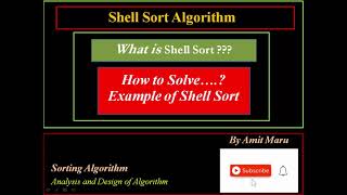 Shell Sort Algorithm  Sorting Algorithm  Step by Step Shell Sort Algorithm  Example of Shell Sort [upl. by Enytsirk]