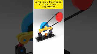 Lever Screw Mechanism for Belt Tension Adjustment solidworks cad engineering mechanical [upl. by Merlin]