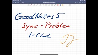 GoodNotes 5 Problem Lösung Synchronisation ICloud IPad [upl. by Ryley962]