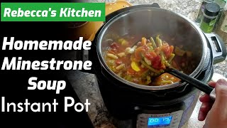 Minestrone Soup Recipe Vegetarian Instant Pot Rebeccas Kitchen [upl. by Gypsie]