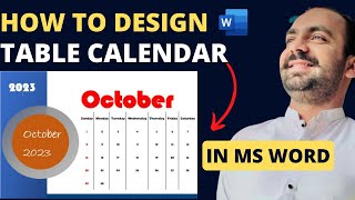 How to Create a Table Calendar Design in Microsoft Word  Calendar Design in MS Word [upl. by Philpot]