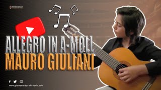 Gitarrenunterricht köln Kinder  Mauro Giuliani Allegro aMoll [upl. by Bazluke444]